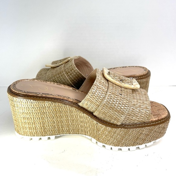 Sam Edelman Tan Strappy Sandals with Buckle Detail - Picture 7 of 12